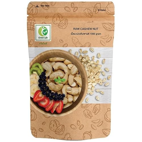 มิสเตอร์ Raw Cashew Nuts Unsalted Whole Natural W320 Grade Cashews for Snacking, Baking, Trail Mix, Vegan & Gluten-Free 1kg
