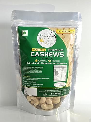 100% Indian Cashew Nuts Premium Natural Whole Cashews Jumbo Size 480g (W240) Value Pack | Dry Fruits, Kaju, Healthy Snacks | Crunchy, Nutritious & Delicious Nuts | Rich in Protein, Magnesium & Phosphorus.