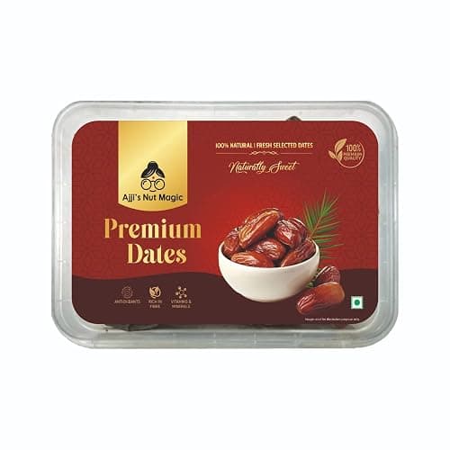 Ajji's Nut Magic Large Medjool Dates Natural Sweet Khajoor 1kg/1000gms