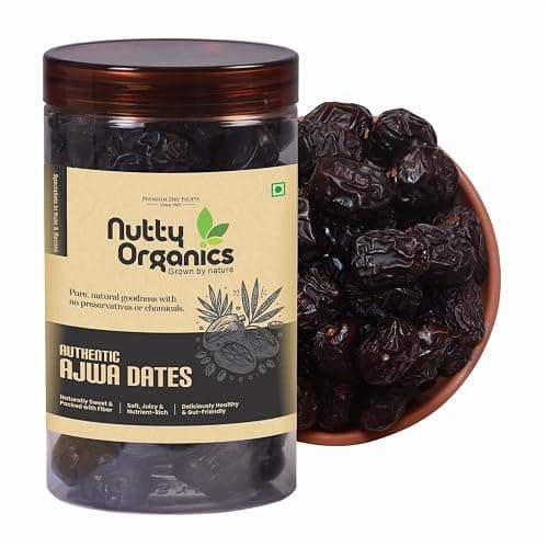 Ajwa Dates 500 Gram – 100% Natural & Fresh Saudi Khajoor | Quality Arabian Dates|Handpicked, Nutritious & Delicious Healthy Snack