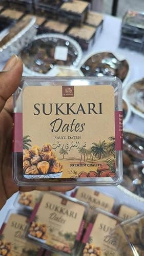 AL MASNOON Sukkari Dates - Fresh Saudi Dates, 150g Pack of 2 - Naturally Sweet, Tender, and Quality for Healthy Snacking and Special Occasions