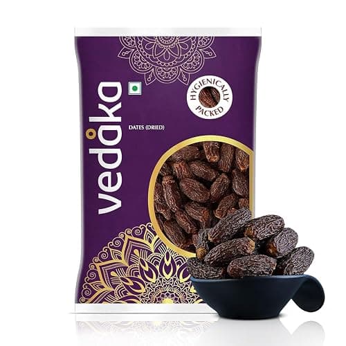 Amazon Brand - Vedaka Dried Dates | Chuara | 1 Kg | Sukha Khajoor | No Added Preservatives Or Additives | Hygienically packed