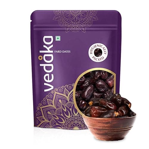 Amazon Brand - Vedaka Fard Dates | 500 g | Omani Khajoor/Khajur | Preservative-Free | Natural Sweetener | Hygienically Packed
