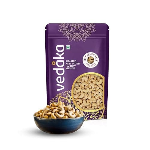 Amazon Brand - Vedaka Roasted & Salted Cashews | 200 g | Grade W320 Kaju Nuts | Gluten-Free & Plant Based Protein | Healthy Snack