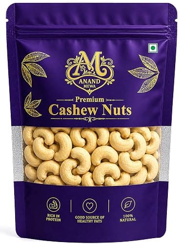 ANAND MEWA Premium W320 Cashew Nuts 200g (Kaju) | Whole Cashews | Natural Crunchy Kaju | Rich in Protein | Healthy Snack | Premium Dry Fruits