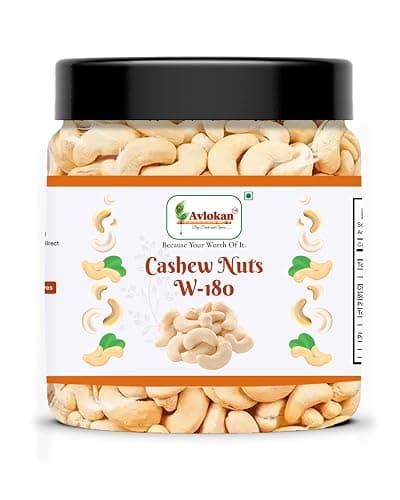Avlokan Jumbo Cashew nuts W180 100% Natural Whole Cashews-500gm | Value Pack | Whole Crunchy Cashew | Kaju nuts | Nutritious & Delicious | Gluten Free & High Protein