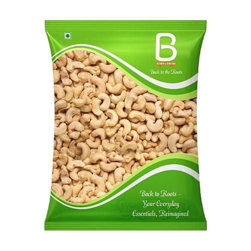 Beans & Grains Premium Cashew Nuts (Kaju) | Whole, Crunchy & 100% Natural | Rich in Protein, Healthy Fats & Antioxidants | 1kg