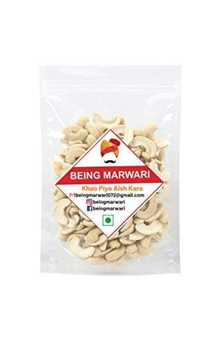 Being Marwari Cashews Nuts Broken 2 Pieces - 1kg | Kaju Tukadi (Kaju 2 Tukda / Kaju Fada)