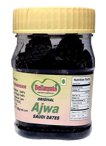 BELLANUTS Ajwa Dates | Ajwa Al Madinah Al Dates 250 gm