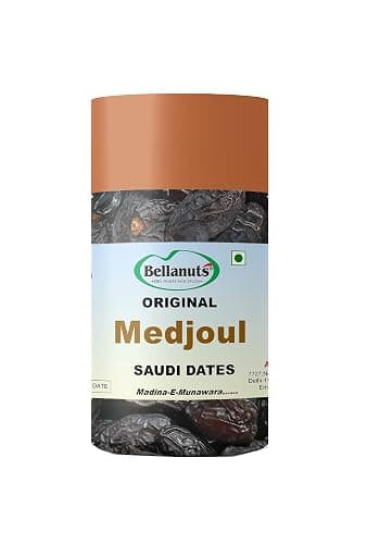 BELLANUTS Previously_frozen Medjoul/Medjool Dates 500G Isuper Juicy, Sweet And Nutritious Treat|Khajur/Khajoor|Non-Gmo, 100% Natural,