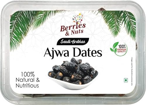 Berries And Nuts Premium Jumbo Hand Picked Ajwa Dates|Special Grade Ajwa Dates|500 Grams - Fresh