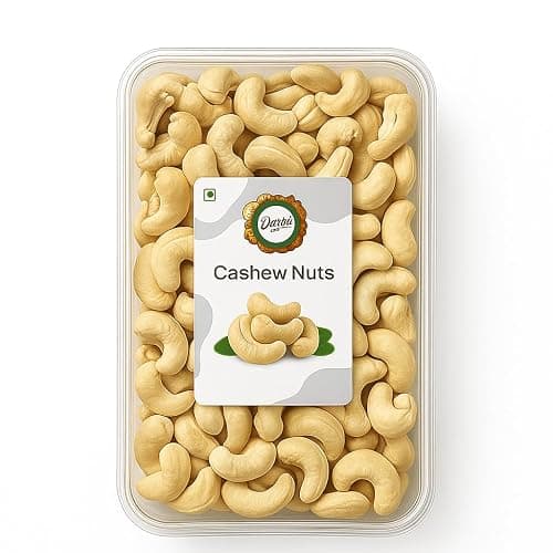 Dabhi dry fruits Premium W180 Cashew Nuts (Kaju) – Whole Grade, Plant-Based Protein, Gluten-Free Superfood – Rich Nutty Flavor & Firm Texture(1 Kg)