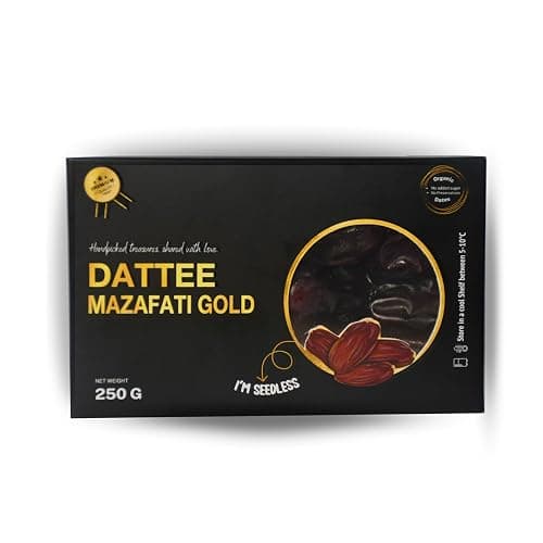 DATTEE Premium Mazafati Gold Seedless Dates 250g – Juicy & Delicious Khajoor, Khajur | Healthy Snacks | Rich in Fibre | Perfect for Snacking