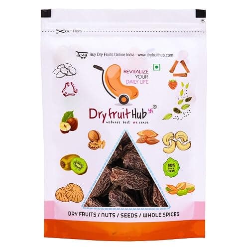 Dry Fruit Hub Black Dry Dates/Khejur 1Kg, Black Sukha Khajoor/Khajur (Kala Chuara) Grade- Big Size, Fresh