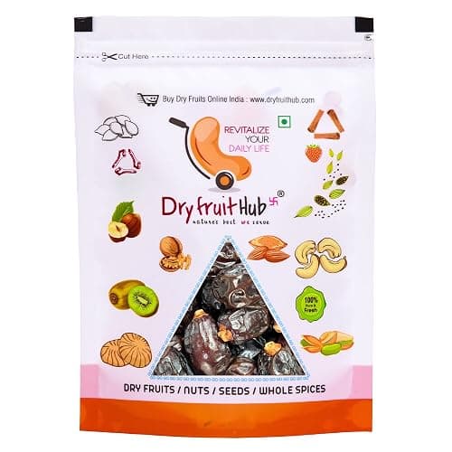Dry Fruit Hub Fresh Khenaizi Dates/Dried Khajur 400gm -Dried Dates dry fruits - (Khajoor/Khejur)| All Natural | No Preservatives | No Added Sugar | Gluten Free | Vegan | Non GMO |