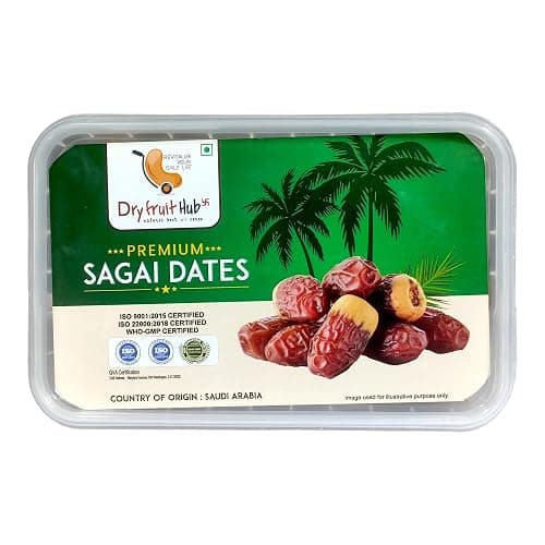 Dry Fruit Hub New Sagai Dates 1kg,Khejur/khajur, Fresh Sagai Dates Original,Sugai Khajoor Dried Dates |Rich in Iron | Healthy Food | Saudi Arabian Dates