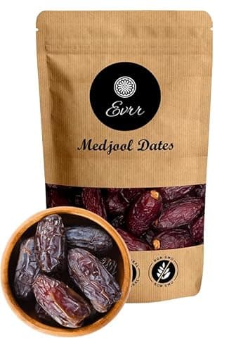 EVRR Premium Medjool Khajur 500g, 100% Natural Dry Dates, king of khajur big size | Dry Fruits (Gluten Free, Non-GMO & Vegan)