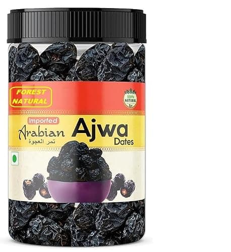 Forest Natural Imported & Premium Dried Ajwa Dates| Saudi Arabian Ajwa Dates | Preservative Free Dates (500 gram)