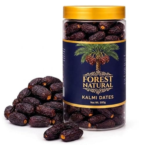 FOREST NATURAL Premium Original Saudi Arabiya Kalmi Dates|Safawi Dates| Juicy & Delicious Khajoor|Saudi Dates Arab Khajur| Naturally Dried & free from any Preservative dry fruits (500 GRAMX2) PACK OF 2