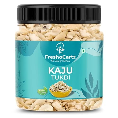 FreshoCartz Premium Broken Cashew Nuts | Kaju Tukdi Broken 4 Piece | Source of Fibre & Calcium - Jar Pack (Broken Cashew, 1kg (Pack of 1))