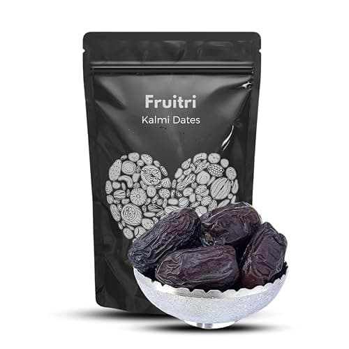 Fruitri Premium Queen Kalmi Dates 1kg, Juicy & Delicious Khajoor, Arab Khajur, 100% Naturally Dried & free from any Preservative, dartes dry fruits
