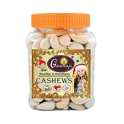 Gannuji Cashew Nuts W180 Whole White King Size, Dry Fruits Cashews, Kaju 500g (Cashew, 500 gram)