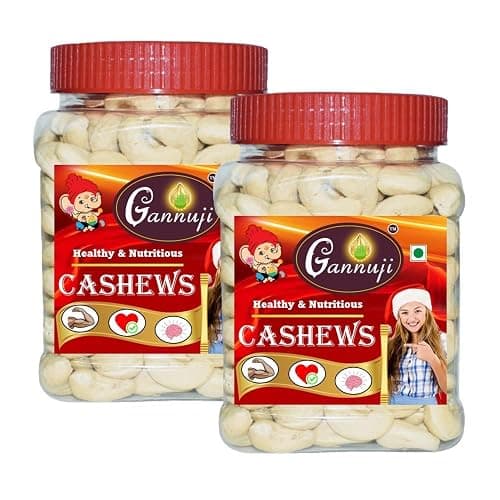 Gannuji Cashew W240 Grade Premium Whole White Cashews Nuts (Kaju) (400gm)