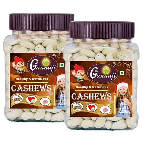 Gannuji W320 Cashew Nuts 400gm Whole White Cashew (Kaju),400gm