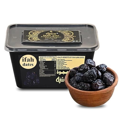 Ifah Ajwa Al Madinah Al Munawwara Fresh Dates 500g (Original Madina Dates Pack)