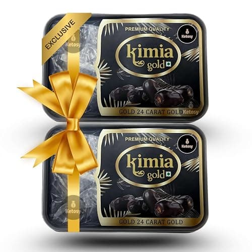 Ketosy Premium Kimia Gold Wet Dates 1kg (Pack of 2) | Natural Khajur Dry Fruits | Boost Immunity | No Added Sugar | Gluten Free