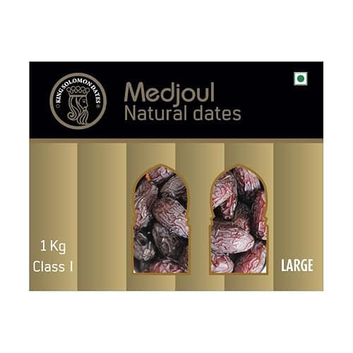 KING SOLOMON DATES Premium Medjool Dates-Super Large Size 1Kg | Sweet & Juicy | Rich Energy Snack | Perfect for Gifting | Fresh & Delicious Dates from Israel