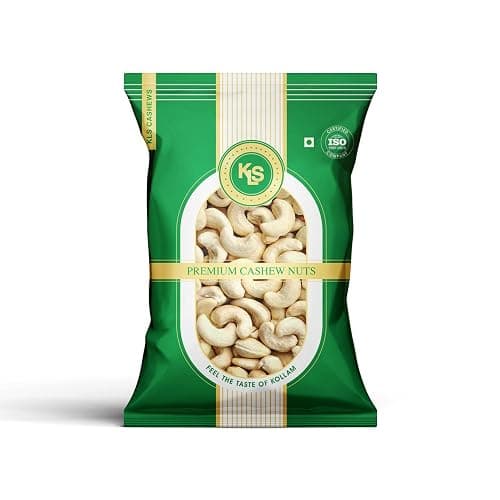KLS Cashew Whole Nuts | Kaju | W240 - Fresh & Natural Cashews from Kollam, Kerala (250 Grams)