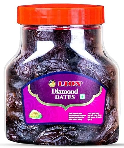 Lion Diamond dates 1kg Pack - safawi - Healthy & Nutritious Snack - Rich in Vitamins & Minerals - Saudi Arabia - khajoor or khajur Dry Fruits pack