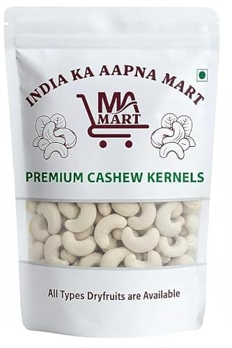MA MART Premium Whole Cashews, Grade W320, 500gm, Gluten Free, Plant Based Protein, Premium Kaju Nuts (Pack-2)