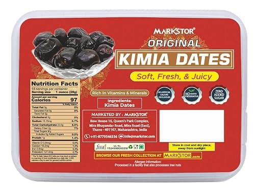 Markstor Original Kimia Dates - Fresh & Juicy Dates - 400g - Natural Sweetness, No Added Sugar