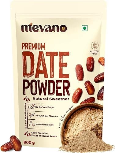 Mevano ARABIAN Date Powder for Kids & Adults, 800g | Natural Sweetener Kharik/Khajur Powder | No Added Sugar Dried Dates Powder (Khajoor Powder) | No Preservatives or Additives