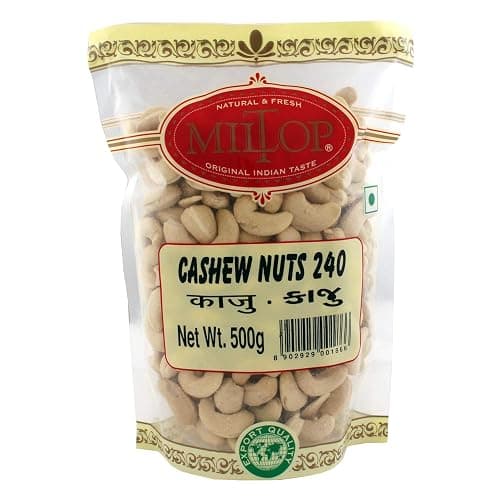 Miltop Big Size Cashew Nuts W240, 500g