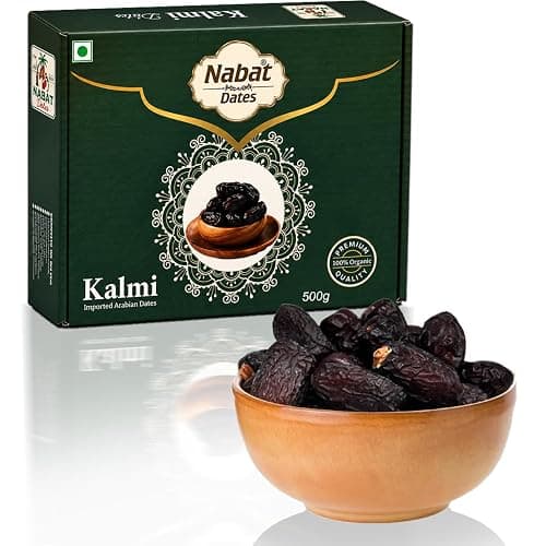 Nabat Kalmi Khajoor Premium Saudi Arabia Dates | Safawi Kalmi Dates | Soft & Naturally Sweet Arabian Date| Original Saudi Dates, Premium Dry Fruit for Diwali, Rakhabandhan, Eid, Corporate Gift & Gym (500gm (kalmi), Al-Saudi Queen Kalmi date)