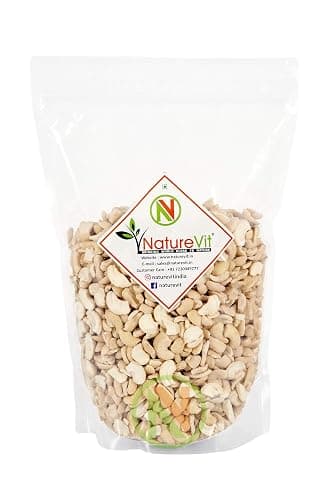 NatureVit Broken Cashew Nuts, 1kg |Crunchy Cashew Tukdi | Premium Kaju Broken Tukdi | Nutritious & Delicious | Natural Cashew Nuts Dry Fruit