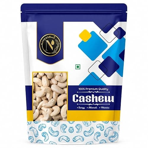 Navkaar Premium Cashew Nuts - 2Kg (4x500g) | Whole Kaju | Crunchy & Fresh Cashews | Rich in Protein, Fiber & Healthy Fats | Perfect for Snacking, Sweets & Cooking | Premium Dry Fruits