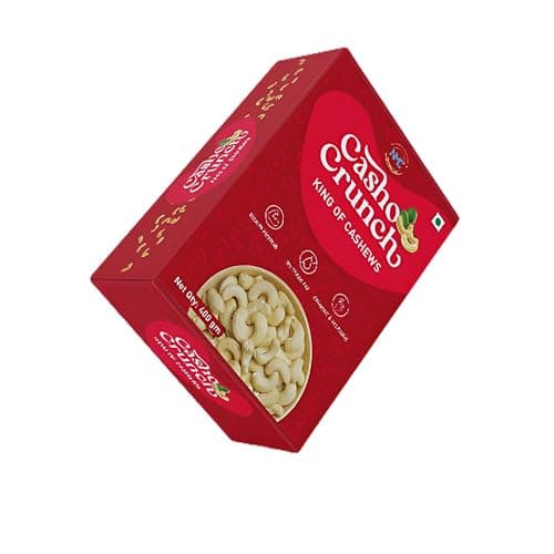 NEO MEGA CORP Casho Crunch Natural Premium Whole Cashews Ww180 Value Pack|Whole Crunchy Cashew|Premium Kaju Nuts|Nutritious&Delicious|Gluten Free&Plant-Based Protein(200 G)