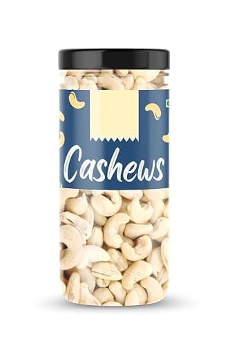 NS 100% Natural & Crunchy Premium Whole Cashews (W320 Grade) Nutritious & Delicious Nuts, Premium Kaju Nuts | Gluten Free | Source of Minerals & Vitamins | Dry Fruits (Jar Pack - 500GM)
