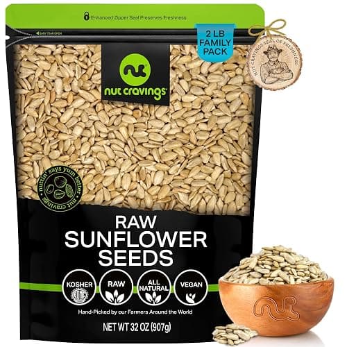 NUT CRAVINGS - Raw Sunflower Seeds Kernels to eat (32oz - 2 LB) Unsalted