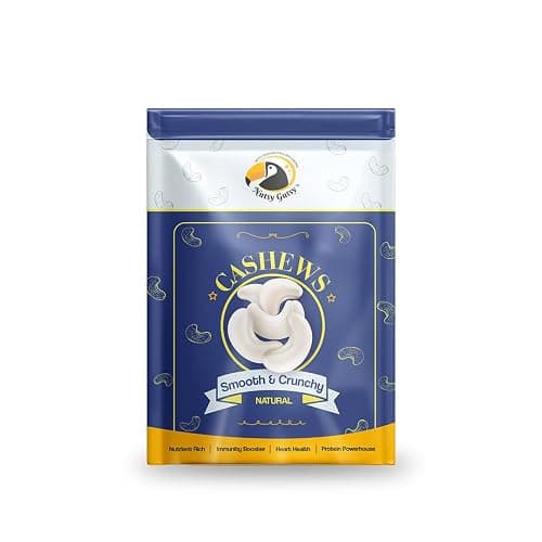 Nutsy Gutsy Premium Natural Cashews 400g Zip Pouch | Kaju, Unsalted Cashews, Kaaju, Healthy Nuts, Dry Fruits, Whole Cashews, W320