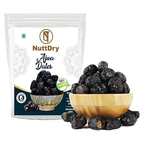NuttDry Premium Ajwa Dates 200 g, Soft & Naturally Sweet Khajur