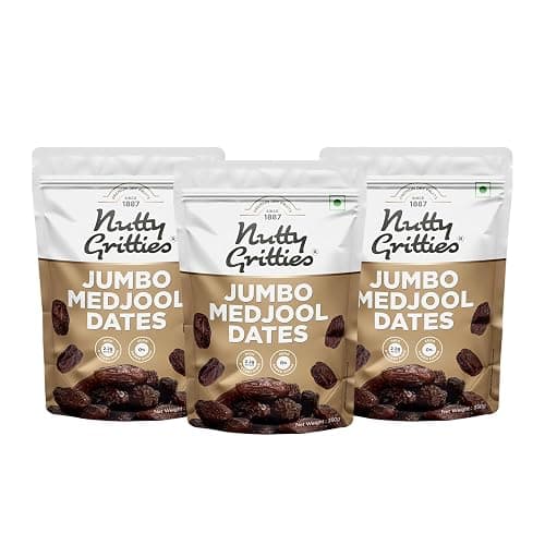 Nutty Gritties Premium Dates - Omani - 500g, Value Pack| Khajoor Or Khajur Dry Fruit | Healthy & Nutritious Snack | Rich in Protein & Vitamins | Natural Sweetner, Fresh