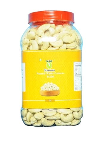 Panuts Whole Cashewnuts Premium W320 Whole Cashew Nuts 1Kg