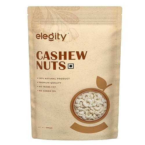 Plain Natural W320 Kaju Pouch 500g | Whole Cashew Kernels Nutty Dry Fruits
