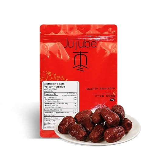 Premium Jujube Date,Natural Red Dates (Hong Zao),17 Ounce Dried Dates,Chinese Red Dates 红枣 (Large Date-1.1LB)