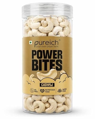 PUREICH Premium Cashew W320 Nuts 500gm | Premium Kaju Dry Fruits, Whole Crunchy Cashews | Rich in Protein, & Nutritious | Gluten Free & Plant based Protein | Kaju Jar